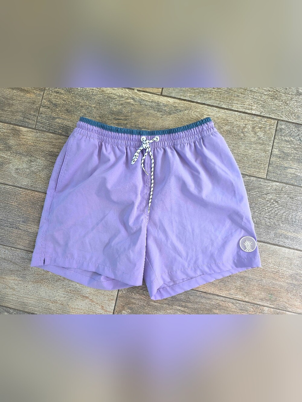 Chubbies Lavender Purple Drawstring Swim Trunks Swimsuit Medium Mens